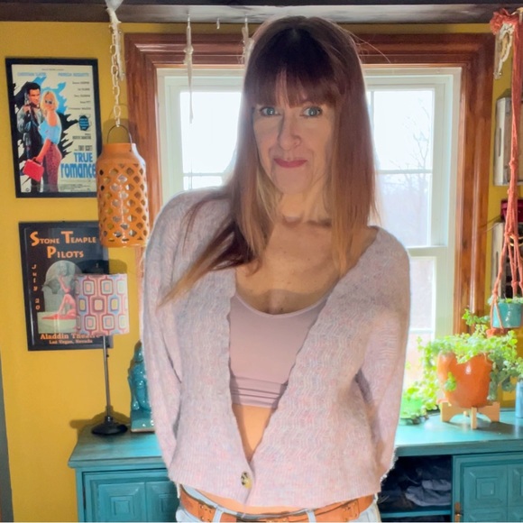 Light Purple Knit Top Cardigan - Picture 10 of 14